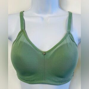 NWT Breezies Pale Jade Green Wire-free Lightly Lined Bra 34C